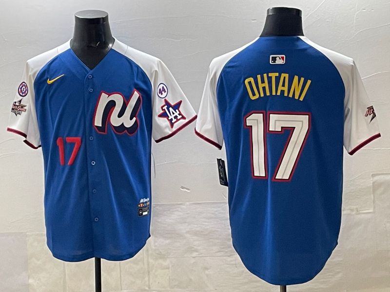 Men 2025 Los Angeles Dodgers #17 Ohtani Blue All star Nike MLB Jersey style 005